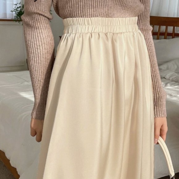 dazy cream colored midi skirt - Picture 7 of 8